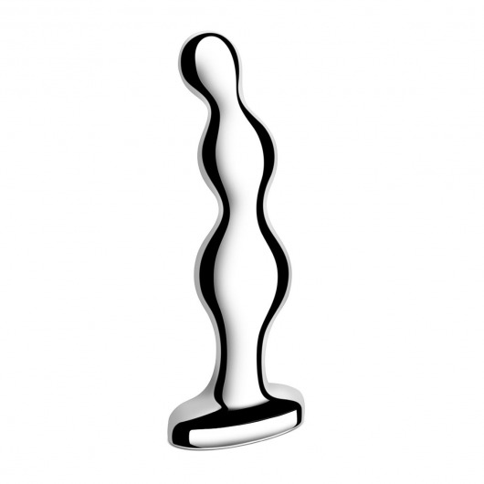 Стальной анальный фаллоимитатор для простаты Stainless Steel Anal Beads - 13 см. - b-Vibe - в Кисловодске купить с доставкой
