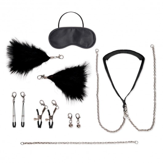 Большой эротический набор из 12 предметов Interchangeable Collar   Nipple Clips Set - Lux Fetish - купить с доставкой в Кисловодске