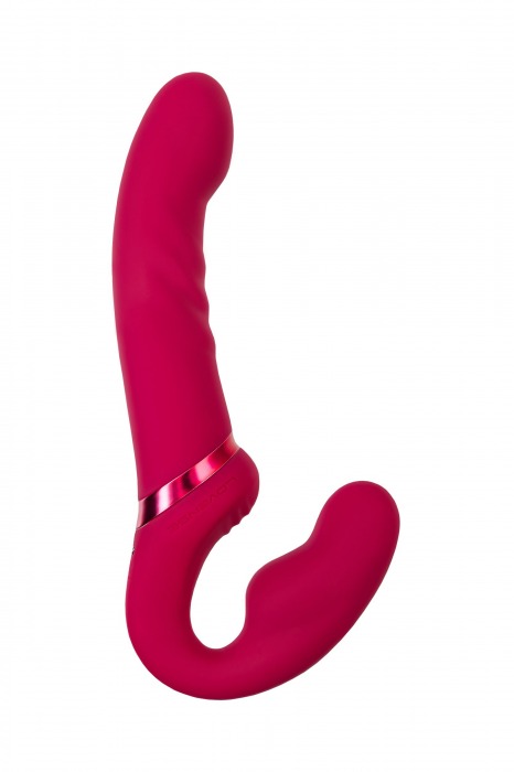 Малиновый безремневой страпон Lapis - 23 см. - Lovense - купить с доставкой в Кисловодске