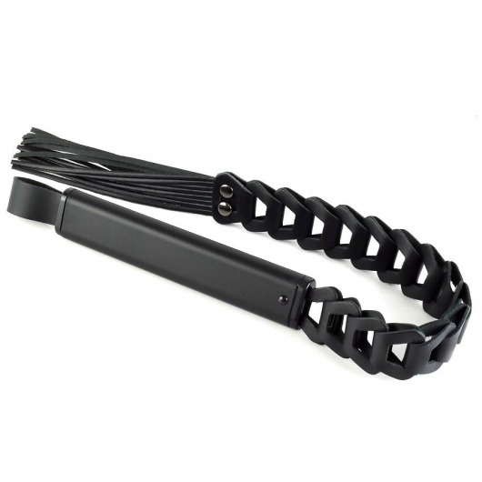 Черная кожаная плеть «Клеопатра» - 62 см. - Sitabella - купить с доставкой в Кисловодске