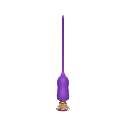 Фиолетовый тонкий стимулятор Nipple Vibrator - 23 см. - I-MOON - купить с доставкой в Кисловодске