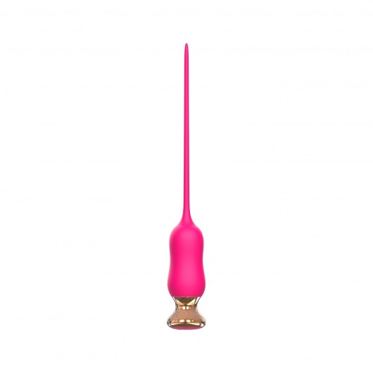 Розовый тонкий стимулятор Nipple Vibrator - 23 см. - I-MOON - купить с доставкой в Кисловодске