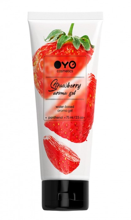 Лубрикант на водной основе OYO Aroma Gel Strawberry с ароматом клубники - 75 мл. - OYO - купить с доставкой в Кисловодске