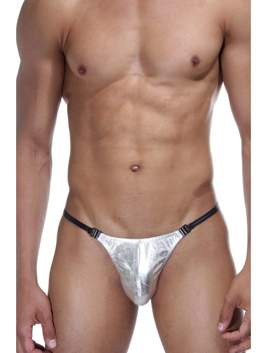 Серебристые мужские трусы-тонги Don Moris - Don Moris купить с доставкой