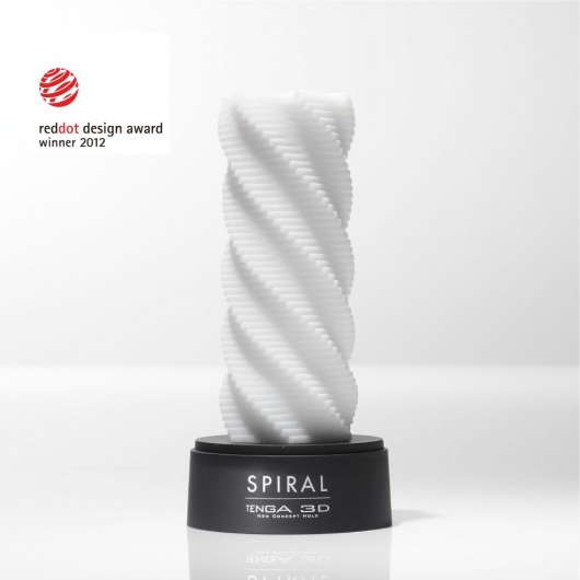 Белый 3D мастурбатор SPIRAL - Tenga - в Кисловодске купить с доставкой