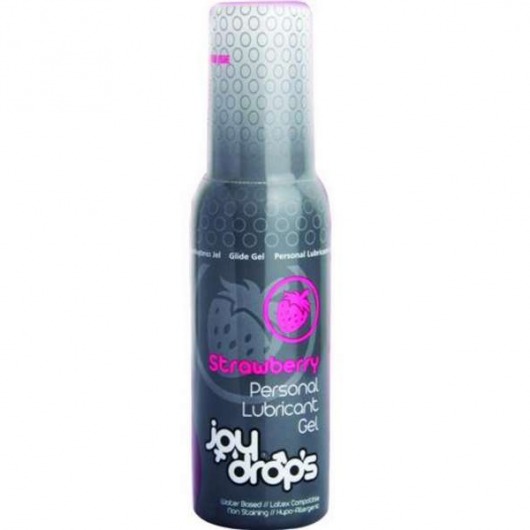 Смазка на водной основе со вкусом клубники JoyDrops Strawberry - 100 мл. - JoyDrops - купить с доставкой в Кисловодске