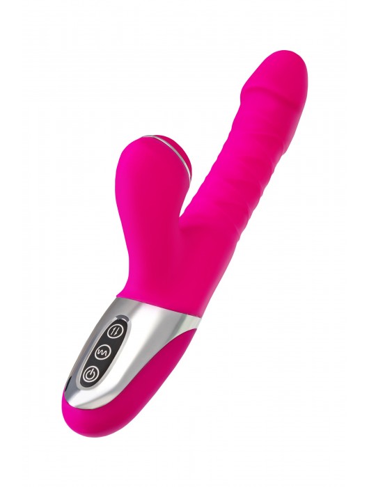 Розовый вибратор с вакуум-волновой стимуляцией клитора To-Frolly - 21,5 см. - JOS