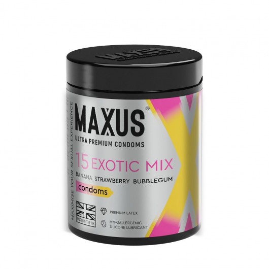 Цветные ароматизированные презервативы MAXUS Exotic Mix - 15 шт. - Maxus - купить с доставкой в Кисловодске