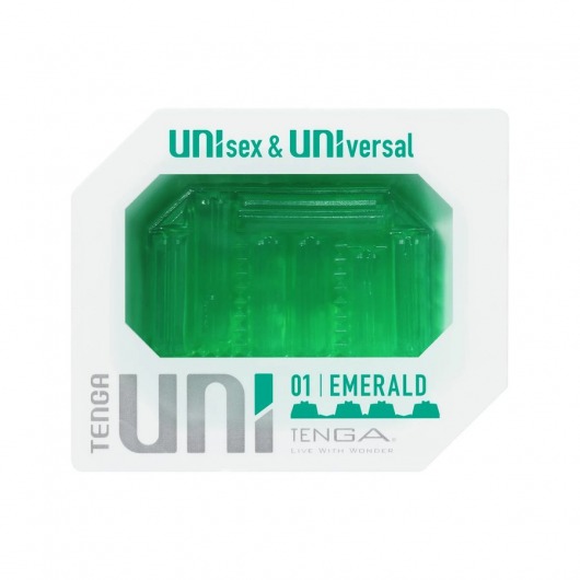 Зеленый мастурбатор-стимулятор Tenga Uni Emerald - Tenga - в Кисловодске купить с доставкой