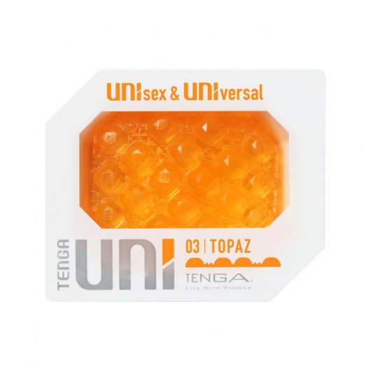 Оранжевый мастурбатор-стимулятор Tenga Uni Topaz - Tenga - в Кисловодске купить с доставкой