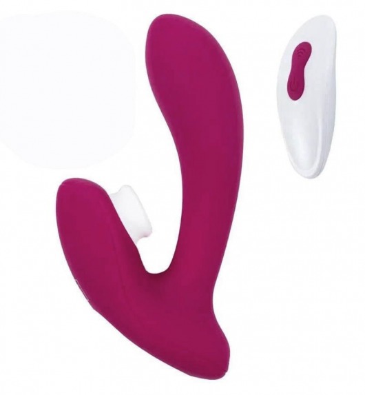 Бордовый вибратор для точки G с вакуум-волновой стимуляцией клитора Venus - HOT planet