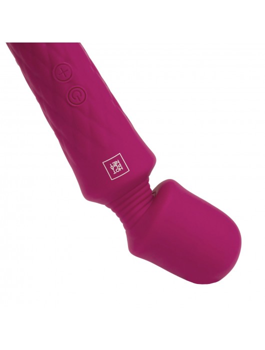 Бордовый вибромассажер Luna - 21,4 см. - HOT planet