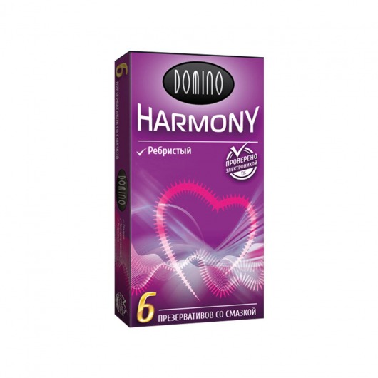 Презервативы с рёбрышками Domino Harmony - 6 шт. - Domino - купить с доставкой в Кисловодске