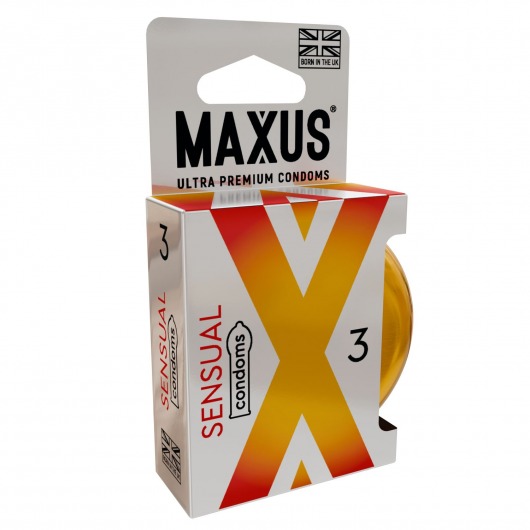Презервативы анатомической формы Maxus Sensual - 3 шт. - Maxus - купить с доставкой в Кисловодске