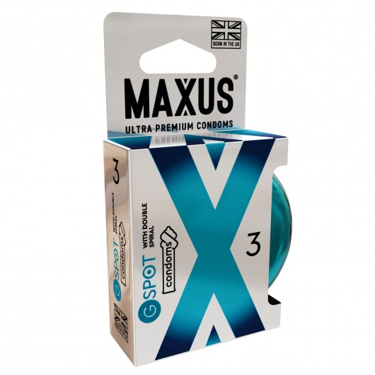 Презервативы Maxus G spot с двойной спиралью - 3 шт. - Maxus - купить с доставкой в Кисловодске