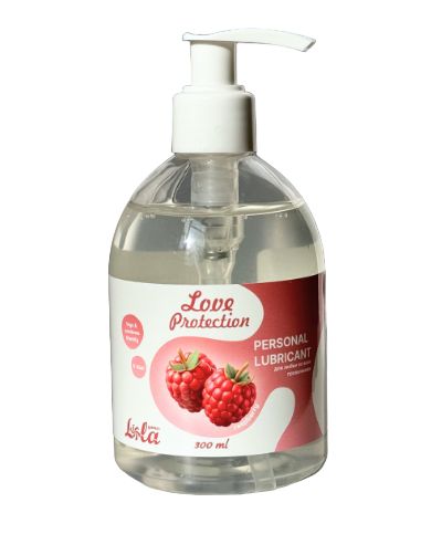 Лубрикант на водной основе Love Protection Raspberry с ароматом малины - 300 мл. - Lola Games - купить с доставкой в Кисловодске