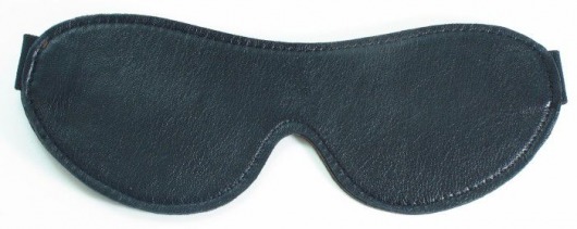 Черная кожаная маска на глаза - БДСМ Арсенал - купить с доставкой в Кисловодске