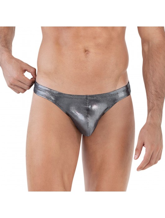 Серебристые трусы-тонги Chakra Thong - Clever Masculine Underwear купить с доставкой
