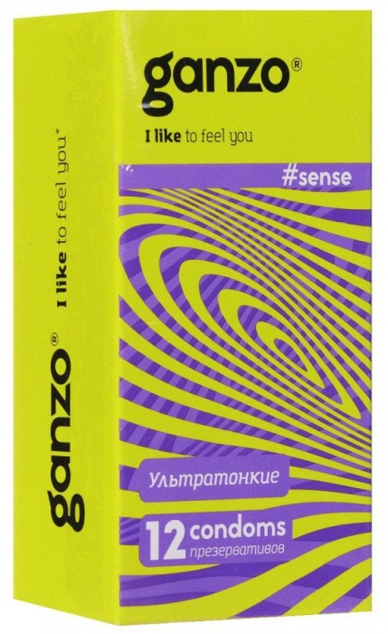 Тонкие презервативы для большей чувствительности Ganzo Sence - 12 шт. - Ganzo - купить с доставкой в Кисловодске