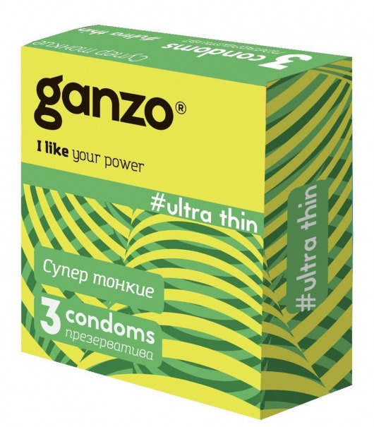Ультратонкие презервативы Ganzo Ultra thin - 3 шт. - Ganzo - купить с доставкой в Кисловодске