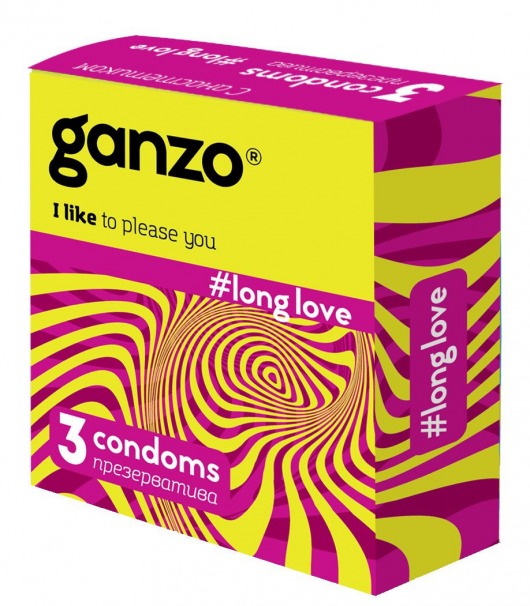 Презервативы с анестетиком для продления удовольствия Ganzo Long Love - 3 шт. - Ganzo - купить с доставкой в Кисловодске