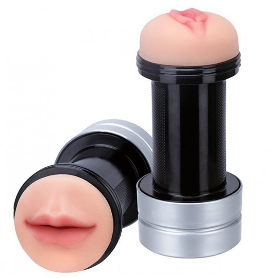 Двусторонний мастурбатор REALSTUFF 2 IN 1 HUMMER MOUTH   VAGINA - ротик и вагина - Dream Toys - в Кисловодске купить с доставкой