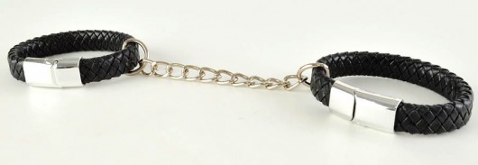 Черные наручники среднего размера «Вояж» - Sitabella - купить с доставкой в Кисловодске