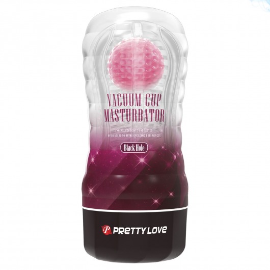 Прозрачный текстурированный мастурбатор Vacuum Cup Masturbator Black Hole - Baile - в Кисловодске купить с доставкой