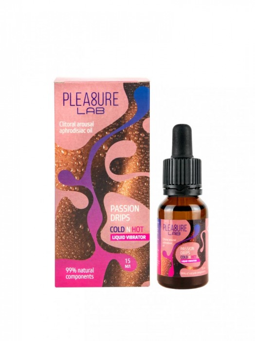 Жидкий вибратор Passion Drips Cold n Hot - 15 мл. - Pleasure Lab - купить с доставкой в Кисловодске