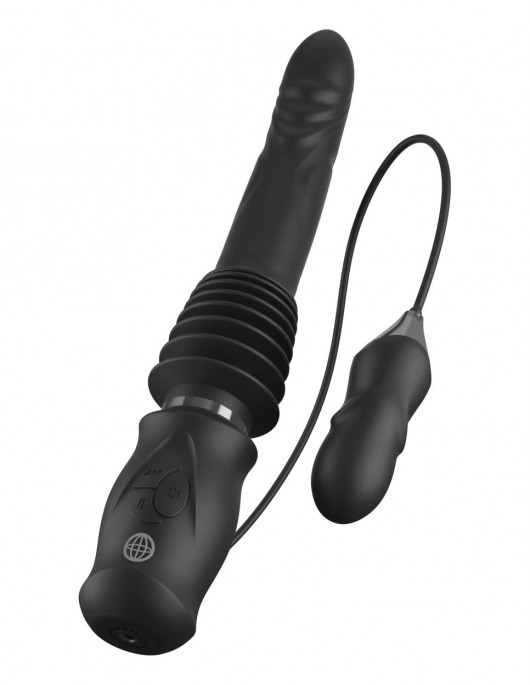 Черный автоматический вибромассажер с вибропулей Ultimate Silicone Thruster - Pipedream - купить с доставкой в Кисловодске