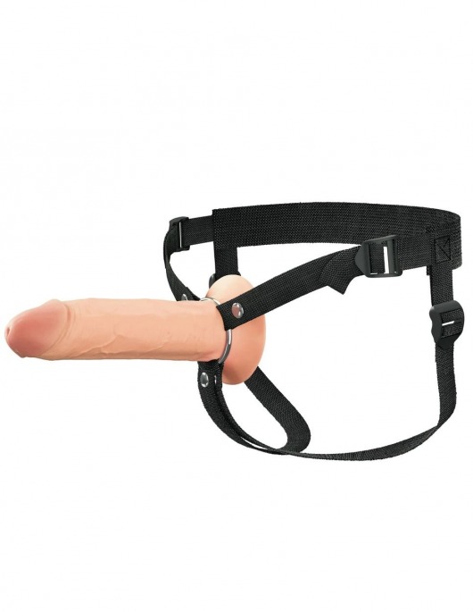 Полый страпон на ремнях 8’’ Hollow Silicone Strap-on - Pipedream - купить с доставкой в Кисловодске