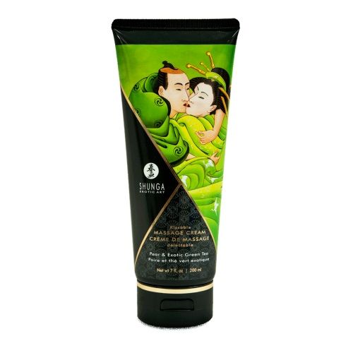 Массажный крем для тела с ароматом груши и зелёного чая Pear   Exotic Green Tea - 200 мл. - Shunga - купить с доставкой в Кисловодске