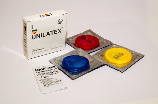 Разноцветные ароматизированные презервативы Unilatex Multifruits - 3 шт. - Unilatex - купить с доставкой в Кисловодске