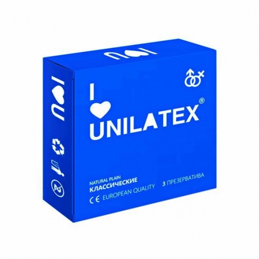 Классические презервативы Unilatex Natural Plain - 3 шт. - Unilatex - купить с доставкой в Кисловодске