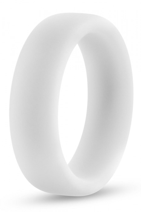 Белое люминесцентное эрекционное кольцо Silicone Glo Cock Ring - Blush Novelties - в Кисловодске купить с доставкой