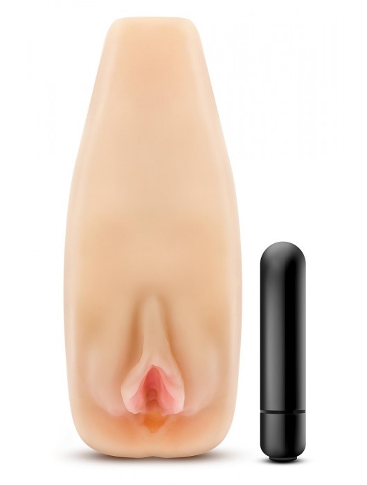Мастурбатор-вагина с вибрацией Soft   Wet Natasha Realistic Beige Masturbator - Blush Novelties - в Кисловодске купить с доставкой