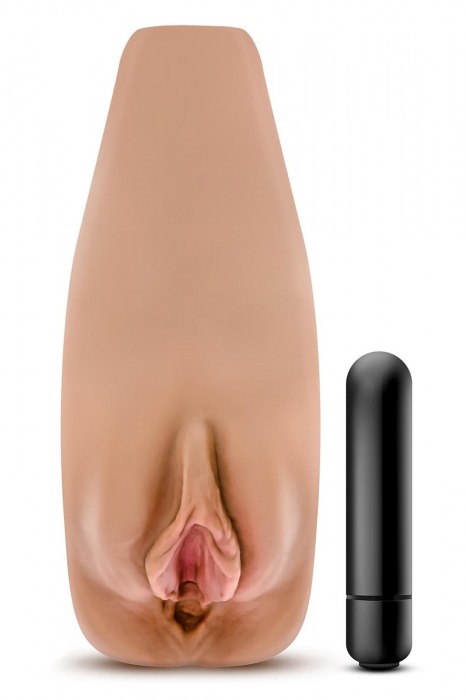 Маструбатор-вагина с вибрацией Soft   Wet Renata Realistic Tan Masturbator - Blush Novelties - в Кисловодске купить с доставкой