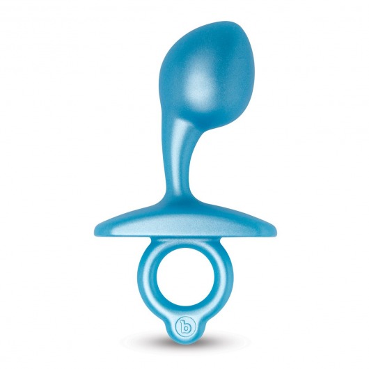 Голубая анальная пробка для массажа простаты Bulb Silicone Prostate Plug - 10,7 см. - b-Vibe - в Кисловодске купить с доставкой
