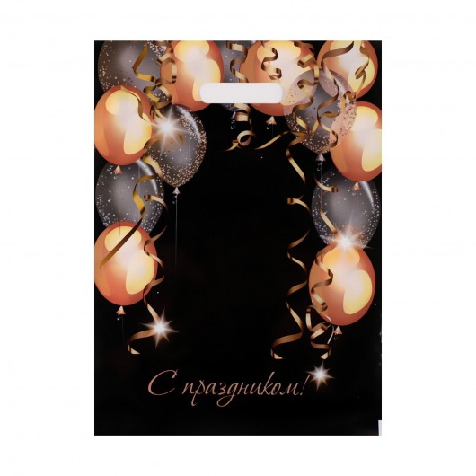 Пакет с вырубной ручкой и принтом в виде шариков (30х40 см) - Сима-Ленд - купить с доставкой в Кисловодске