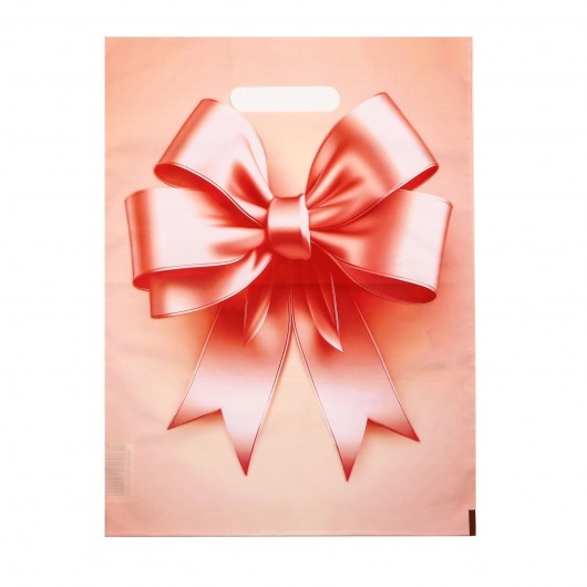 Пакет с принтом в виде банта с вырубной ручкой (30х40 см) - Сима-Ленд - купить с доставкой в Кисловодске