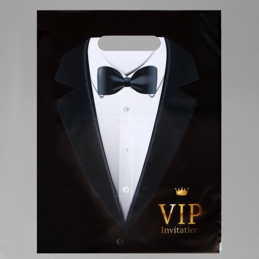 Пакет «Смокинг VIP» полиэтиленовый с вырубной ручкой (30х40 см) - UPAK LAND - купить с доставкой в Кисловодске