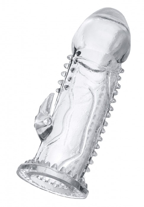 Прозрачная насадка на пенис с шипиками и коготком - 13,5 см. - A-toys - в Кисловодске купить с доставкой