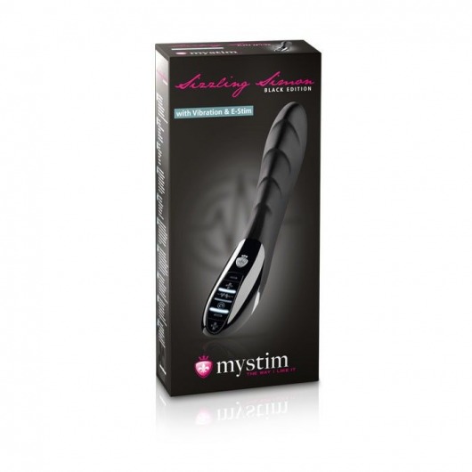 Вибратор с электростимуляцией Sizzling Simon Black Edition - 27 см. - MyStim - купить с доставкой в Кисловодске