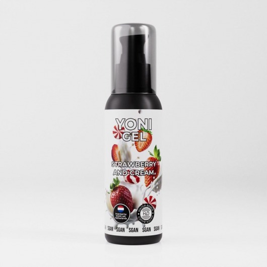 Лубрикант для орального секса SGAN со вкусом клубники со сливками - 100 мл. - SGAN - купить с доставкой в Кисловодске