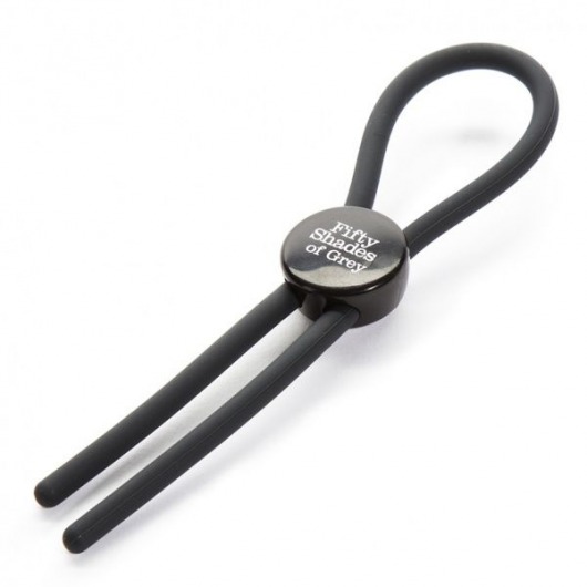 Тёмно-серое эрекционное кольцо с зажимом Again and Again Adjustable Cock Ring - Fifty Shades of Grey - в Кисловодске купить с доставкой