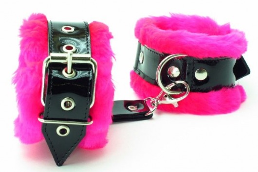 Оковы на ноги с розовым мехом BDSM Light - БДСМ Арсенал - купить с доставкой в Кисловодске