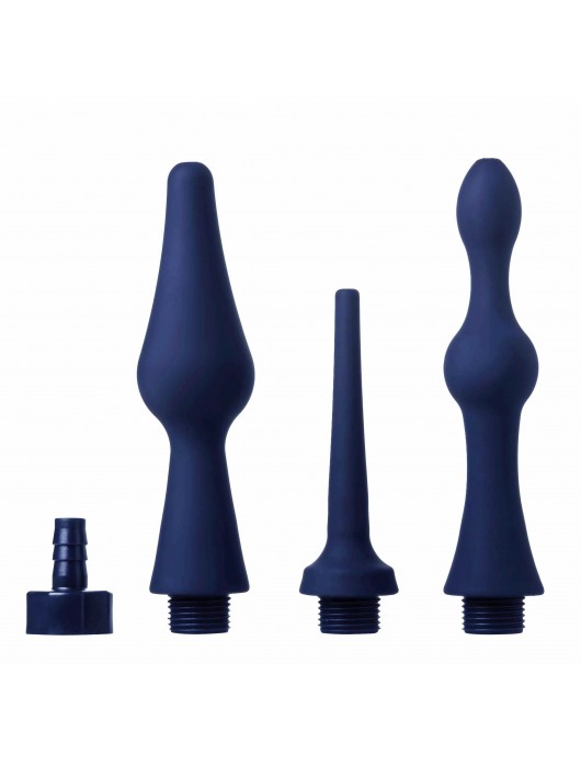 Набор из 3 универсальных насадок для анального душа Universal 3 Piece Silicone Enema Attachment Set - XR Brands - купить с доставкой в Кисловодске