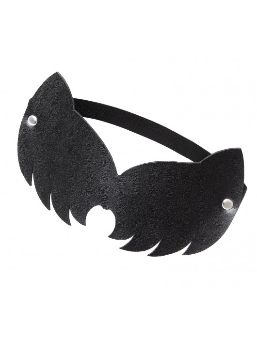 Черная закрытая кожаная маска с ушками кошки - Pecado - купить с доставкой в Кисловодске