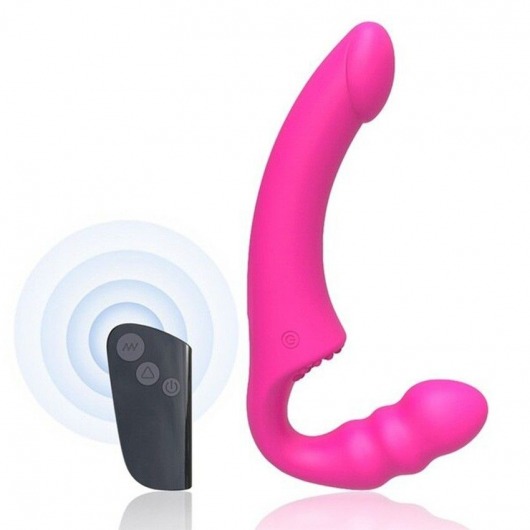 Розовый безремневой страпон Straples Strap-On Dildo - Erokay - купить с доставкой в Кисловодске