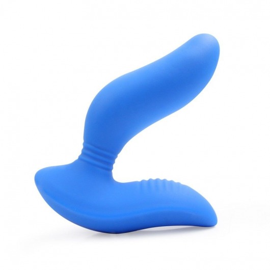 Синий вибромассажер простаты 3,5’’ Curve P-spot Massager - 12 см. - Erokay - в Кисловодске купить с доставкой